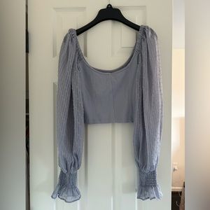 Urban Outfitters blue cropped top